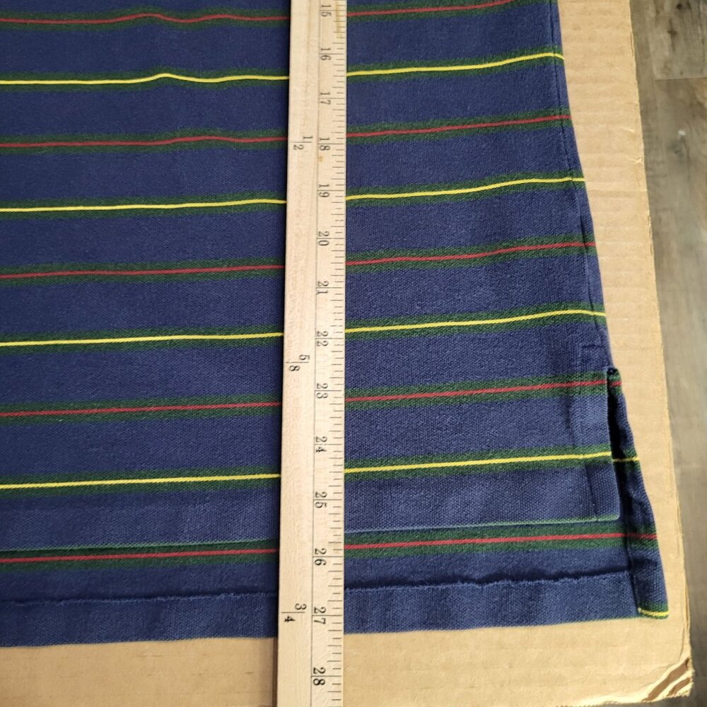 VTG Polo by Ralph Lauren Men's Large Striped Polo Shirt Navy Blue Streetwear Y2K - Picture 6 of 8